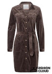 Timezone Damen Kleid Cord Shirt Dress 11-10111-00