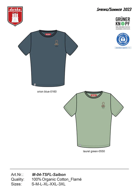 Derbe Herren T-Shirt M-04-TSFL-Saibon